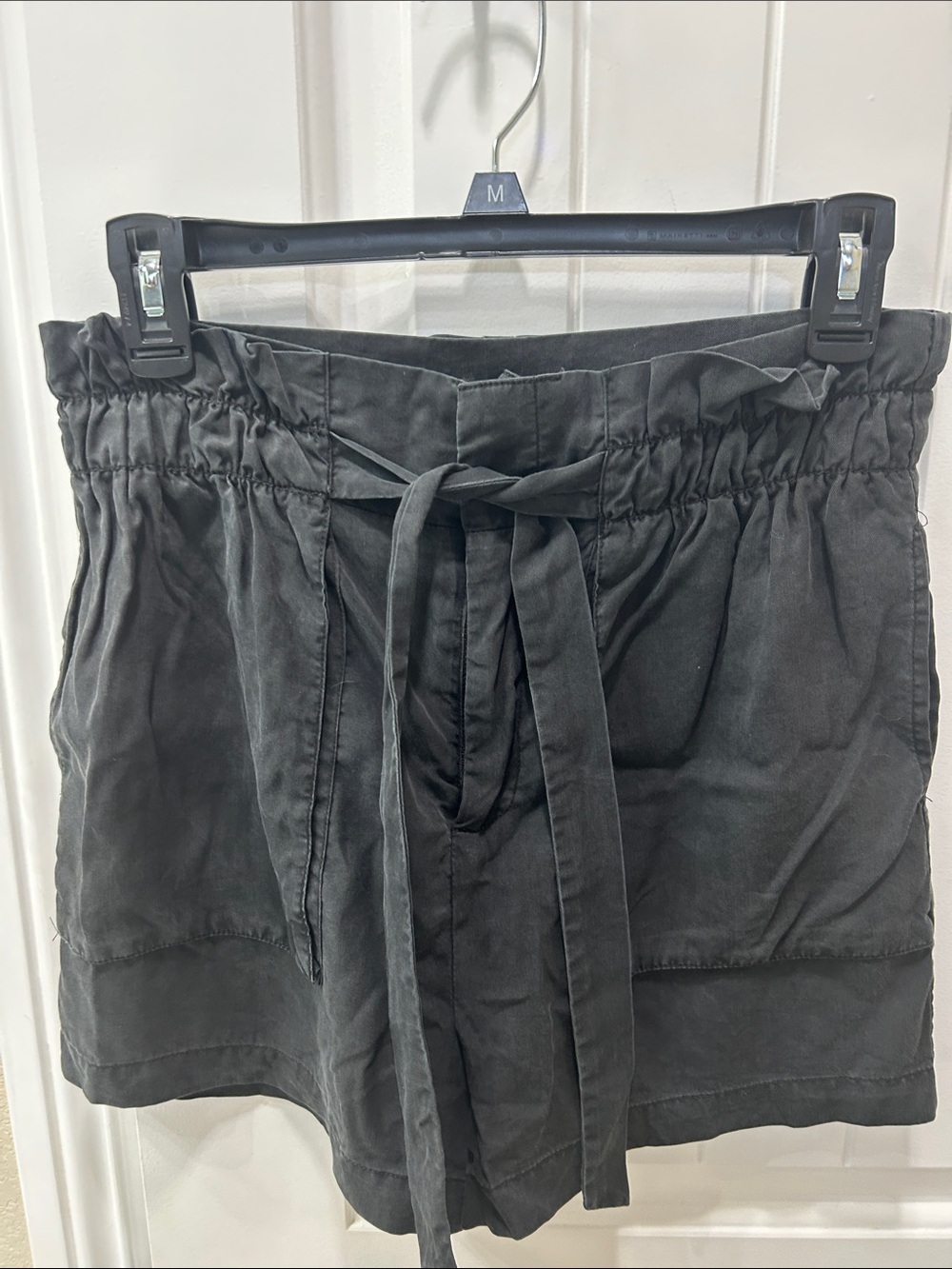 Socialite Black High-Waist Tie-Front Shorts